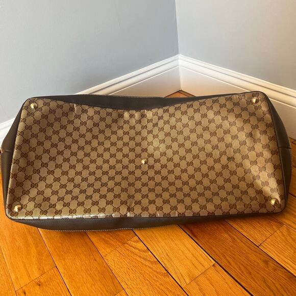 Gucci Interlocking GG Crystal Canvas Travel Gym Weekender Duffle Bag XL - Picture 7 of 17
